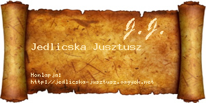 Jedlicska Jusztusz névjegykártya